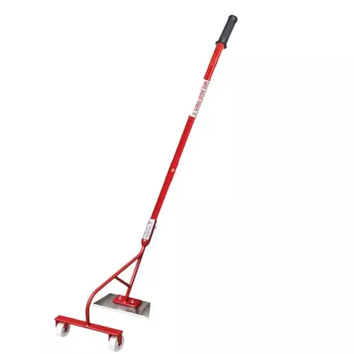 Global Nature Agro Push Weeder With Dual Wheels & Handle Kit 9 Inch (23 cm) Blade Size Hand Operated 2 ft (61 cm Handle) Rubber Grip for Home, Farming & Gardening