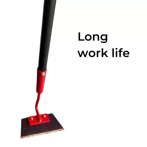 yuvcon-trapezoid-hoe-weeder-with-131064-mm-43-ft-handle-and-spring-steel-blade-for-heavy-duty-weed-removal