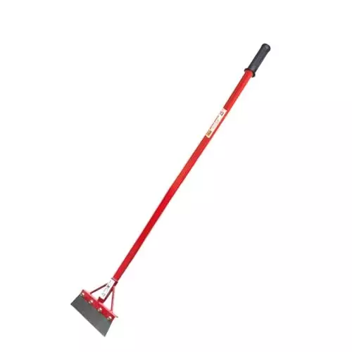 Global Nature Agro Scrapper Weeder With Handle Kit 8 Inch (20.32 cm) Blade Size Hand Operated 2 ft (61 cm Handle) Rubber Grip for Home, Farming & Gardening