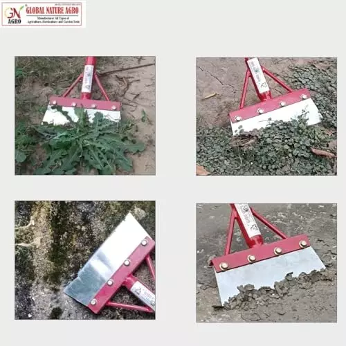 Global Nature Agro Scrapper Weeder Without Handle 8 Inch (20.32 cm) Blade Size Hand Operated for Home, Farming & Gardening