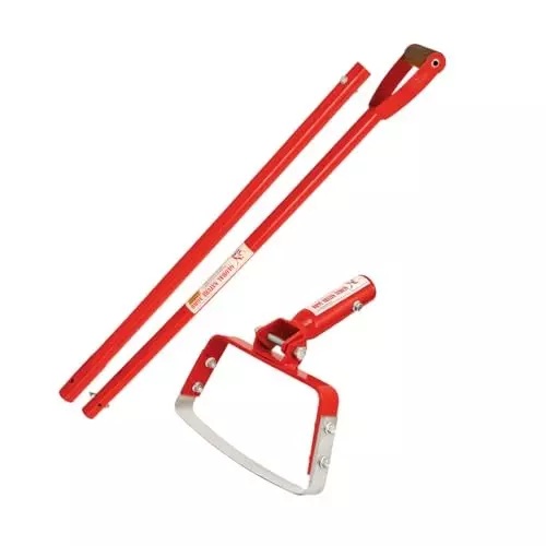 Global Nature Agro Heavy Duty Weeder With Handle Kit 10 Inch (25.4 cm) Blade Size Metal Hand Operated 4 ft (121 cm Handle) Ergonomic Grip for Home, Farming & Gardening