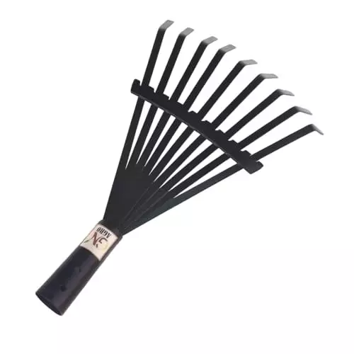 Global Nature Agro 9 Tine Leaf Rake Head Without Handle Hand Operated for Home, Farming & Gardening
