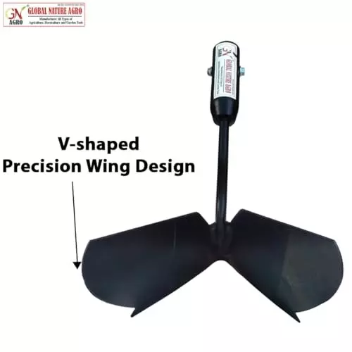 Global Nature Agro Adjustable Furrower Plough Hand Ridger Black for Home, Farming & Gardening