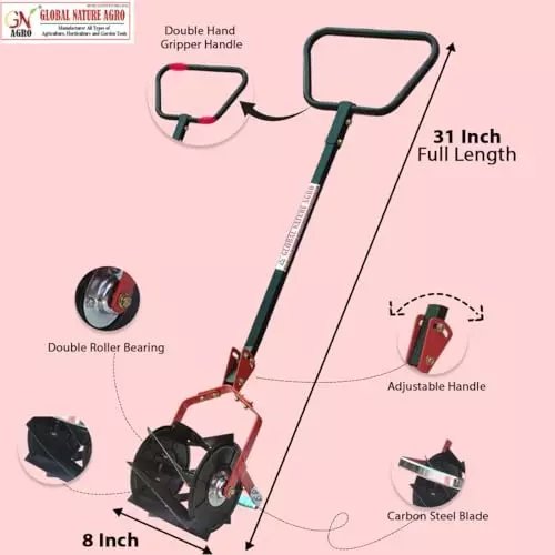 Global Nature Agro Hand Weeder Cultivator Ergonomic Grip for Home, Farming & Gardening