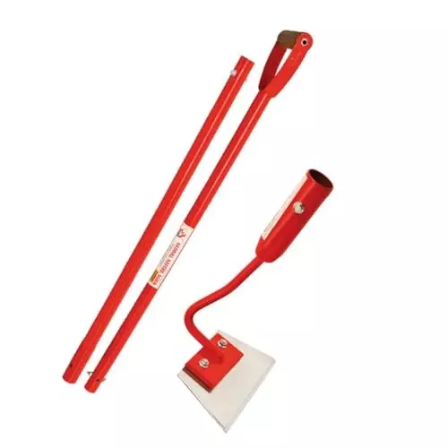 Global Nature Agro Push-Pull Hoe Premium Garden & Farm Weeder With Handle Kit 5 Inch (12.7 cm) Blade Size Hand Operated 4.25 ft (130 cm Handle) Wooden Grip for Home, Farming & Gardening