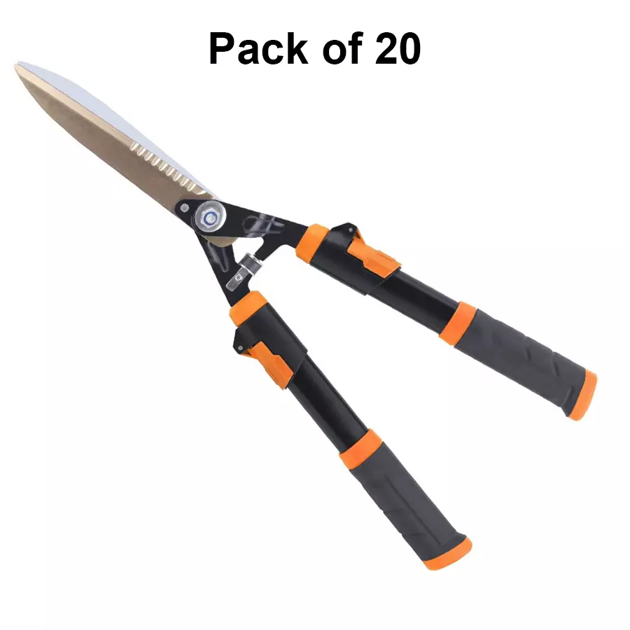 Falcon Premium Hedge Shear Comfortable Soft Grip Hardened Steel 250 mm Black for Trimming Hedges, FPHS-2023 (Pack of 20 Pcs)
