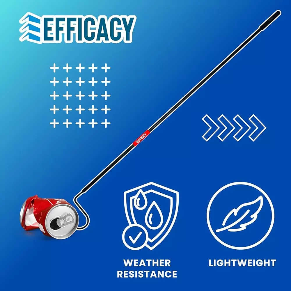 EFFICACY Garbage Lifting Hook 122 cm (48 inch) Black Mild Steel / Iron