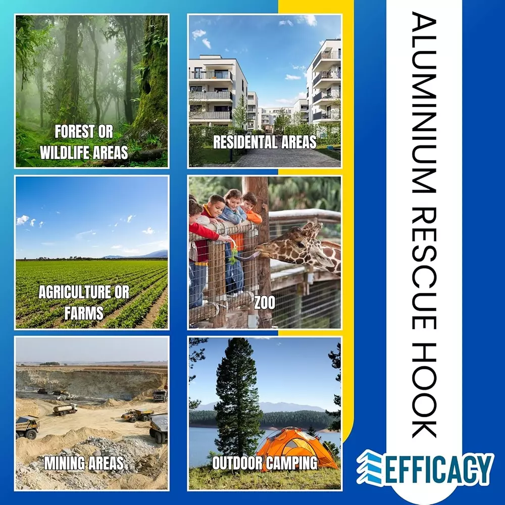 EFFICACY Garbage Lifting Hook 122 cm (48 inch) Black Mild Steel / Iron