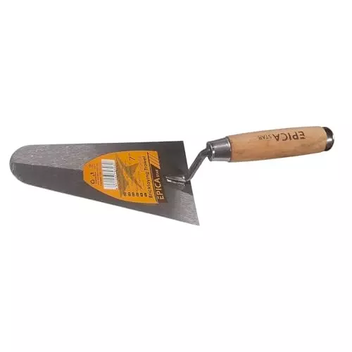 Epica Trowel Brick Laying with Wooden Handle 175 mm (7 inch) Metal, CE20109