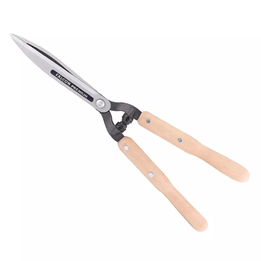 Falcon Premium Hedge Shear Blade With Wooden Handle Hardened Steel 228.6 mm Multicolor for Agriculture & Garden Use, Forgcut-12 (Pack of 25 Pcs)