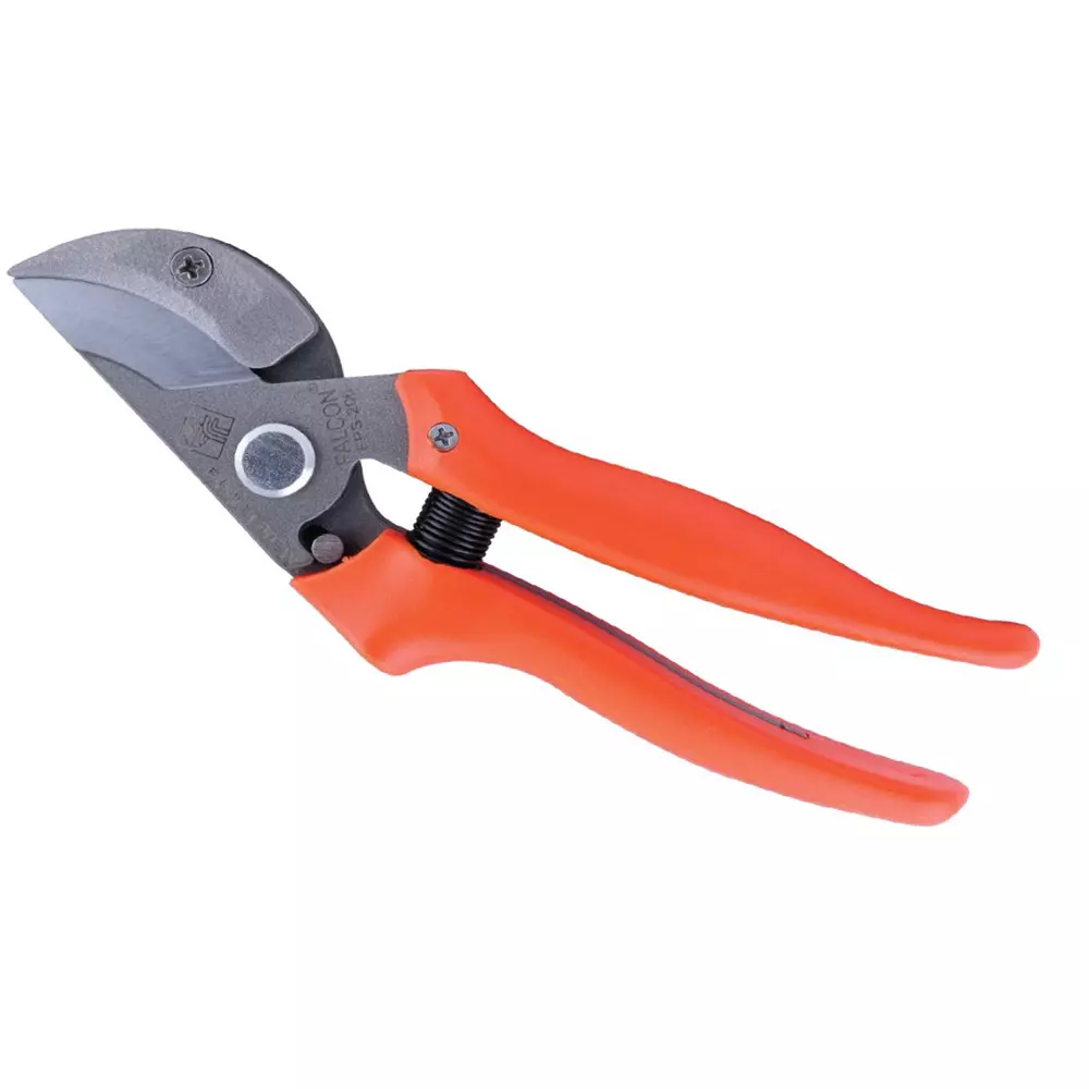 Falcon Pruning Anvil Secateur 15 mm Alloy Steel Black & Orange for Gardening & Farm Use, FPS-206 (Pack of 50 Pcs)