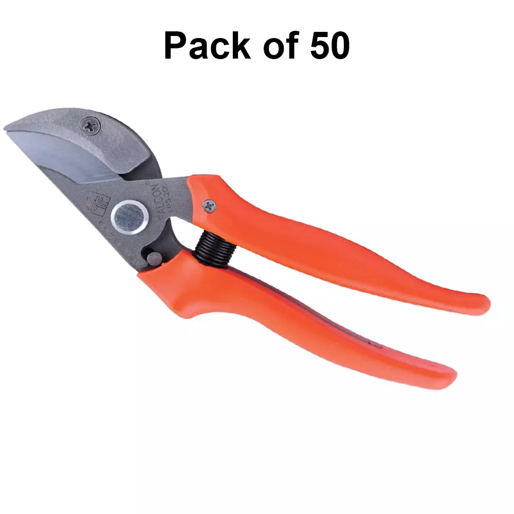 falcon-pruning-anvil-secateur-15-mm-alloy-steel-black-orange-for-gardening-farm-use-fps-206-pack-of-50-pcs