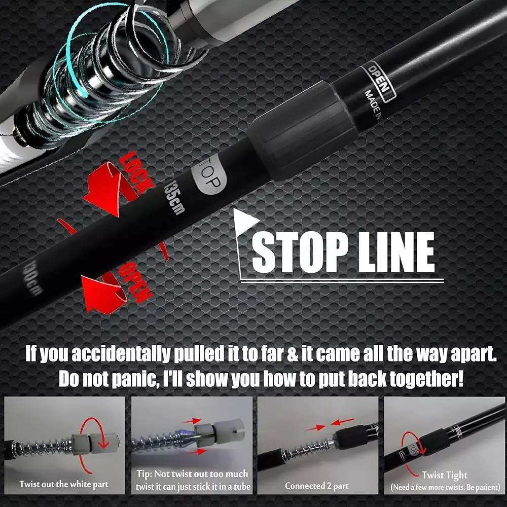 EFFICACY Garbage Lifting Hook 142 cm (4.66 ft) Black Stainless Steel