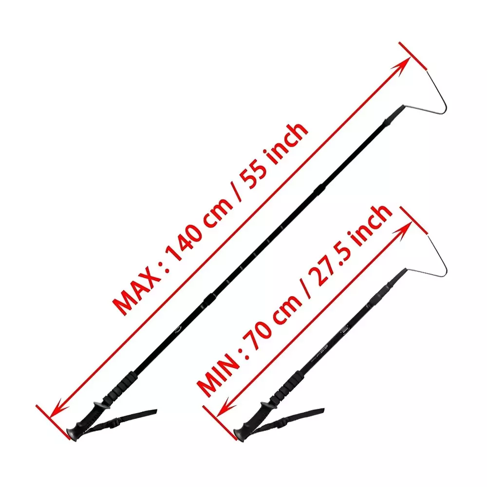 EFFICACY Garbage Lifting Hook 142 cm (4.66 ft) Black Stainless Steel