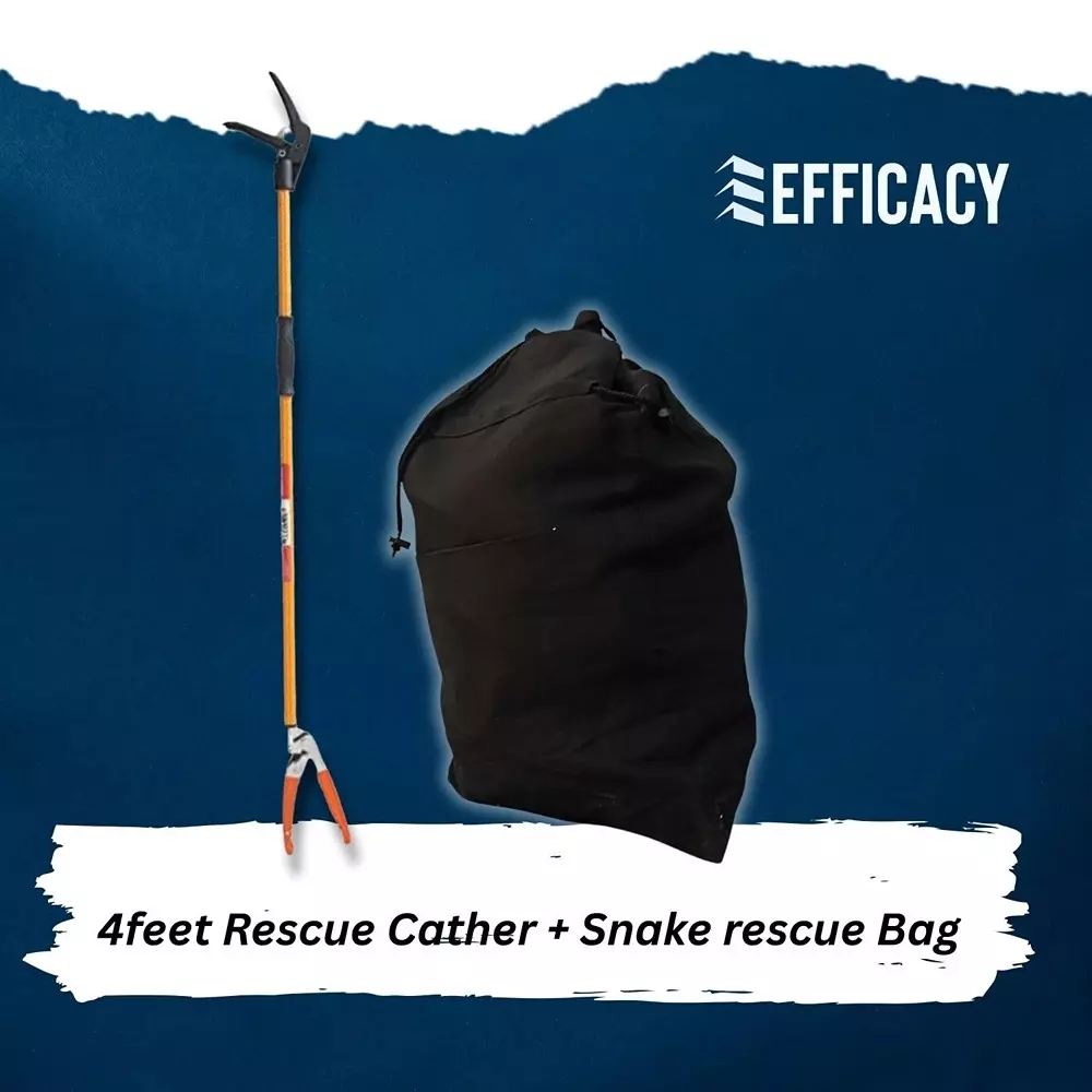 EFFICACY 183 cm (6 ft) Grabber Tool & 89 cm (35 inch) Animal Rescue Soft Grip Handle Black & Yellow