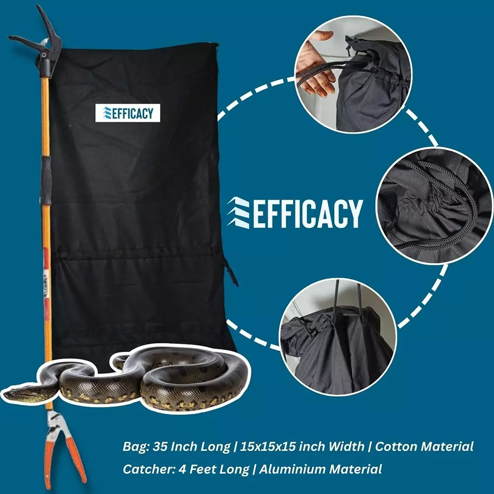 EFFICACY 183 cm (6 ft) Grabber Tool & 89 cm (35 inch) Animal Rescue Soft Grip Handle Black & Yellow