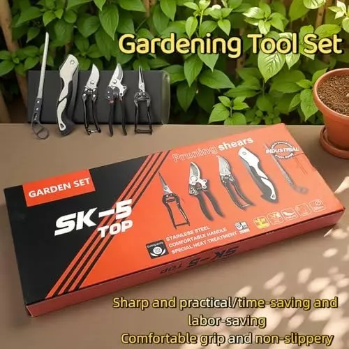 generic-plant-cutter-garden-scissors-heavy-duty-powder-coated-ergonomic-grip-black-set-of-5-pcs