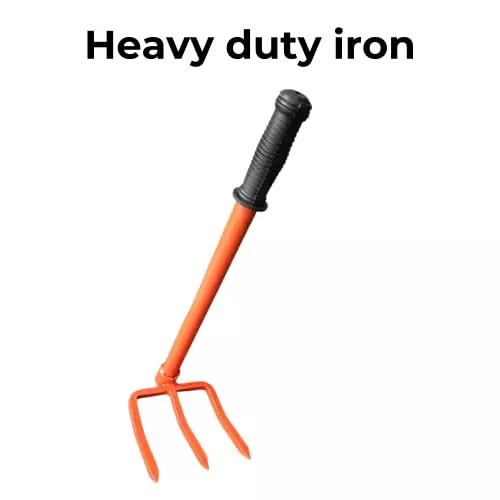 yuvcon-gardening-rake-orange-garden-tool-3-prong-for-soil-loosening-and-weeding-use