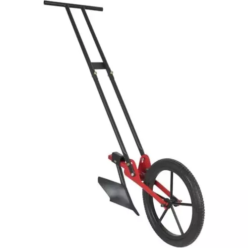 Global Nature Agro Push Single Wheel Hoe With Ridger Blade Hand Operated for Home, Farming & Gardening