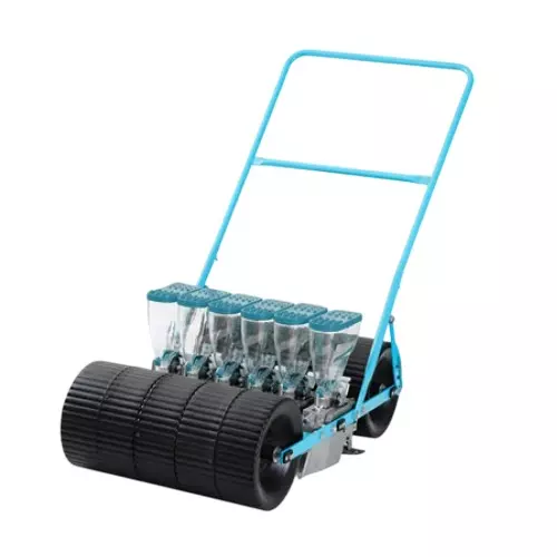Aashna Six Lines Handpush Seeder Sturdy ABS, Iron and Plastic 53 cm Width 6-Speed Gear, S14