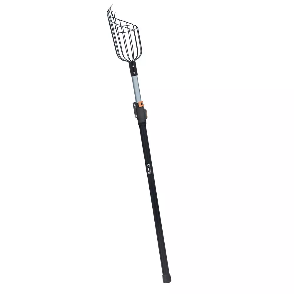 Falcon Small Fruit Gatherer with Telescoping Long Handle Black Manual Aluminium for Collecting Fruit From Tree, FFG-233 (Pack of 10 Pcs)