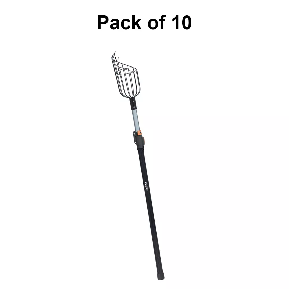 falcon-small-fruit-gatherer-with-telescoping-long-handle-black-manual-aluminium-for-collecting-fruit-from-tree-ffg-233