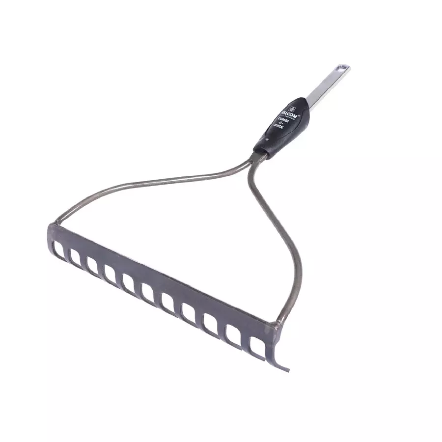 Falcon Premium Garden Bow Rake 12 Teeth Black for Leveling, Spreading, and Collecting Debris, FPBR-0120 CQ (Pack of 10 Pcs)