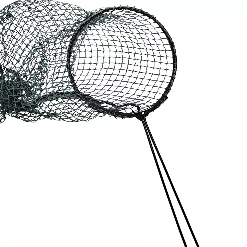 EFFICACY Animal Catcher Net Nylon Mesh Stainless Steel Frame 122 cm Round Black