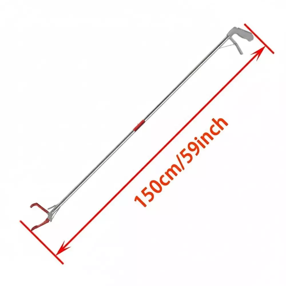 efficacy-snake-catcher-tool-stainless-steel-15-m-easy-to-squeeze-non-slip-grip-silver