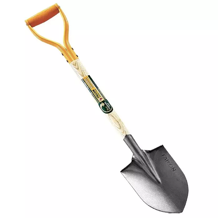 Falcon Garden Shovel Small D-Grip Design Yellow for Gardening & Farm Use, FRS-2500 (Pack of 6 Pcs)