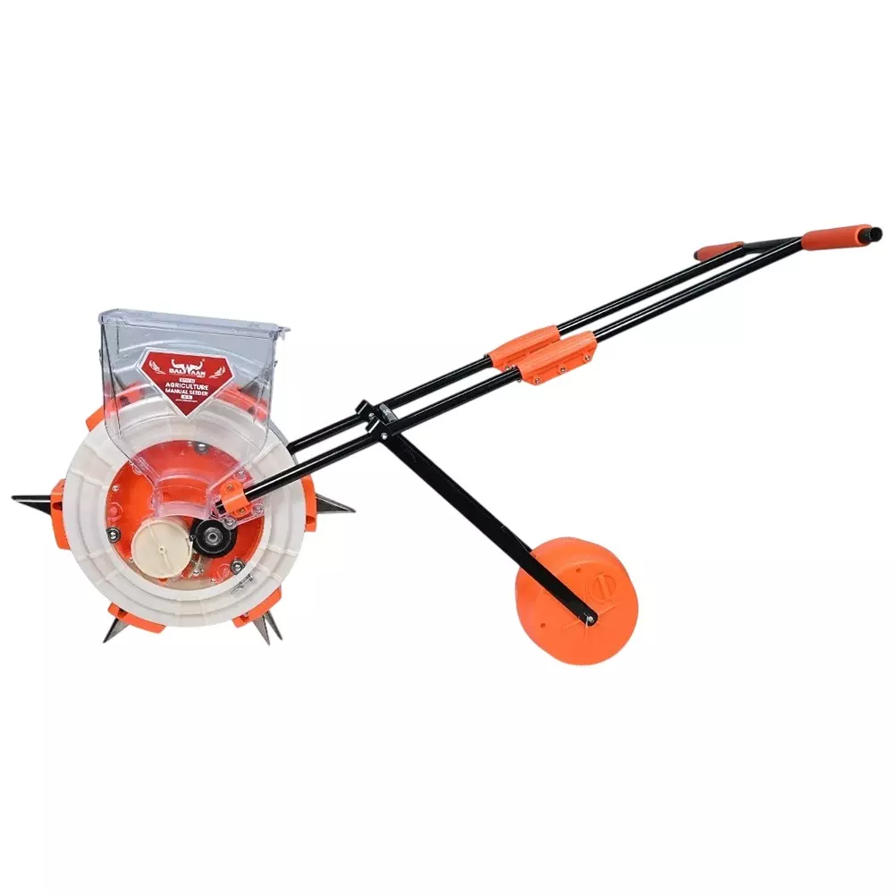 Balwaan Manual Seeder Hand Operated with 6 Teeth Wheel and 25 cm Row Spacing for Maize, Soyabean, Wheat & More, S-6