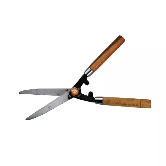 Tata Agrico 10 inch (254 mm) Hedge Shear with Wooden Handle and Metal Body for Working in Garden, GTS007