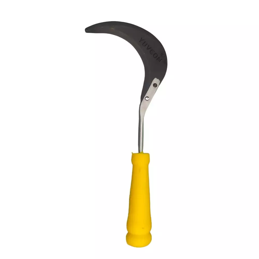 Yuvcon Curved Saw Khurpi with Fiber Handle 101.6 mm (4 inch) Blade Length for Grass and Weed Removal Gardening Tool