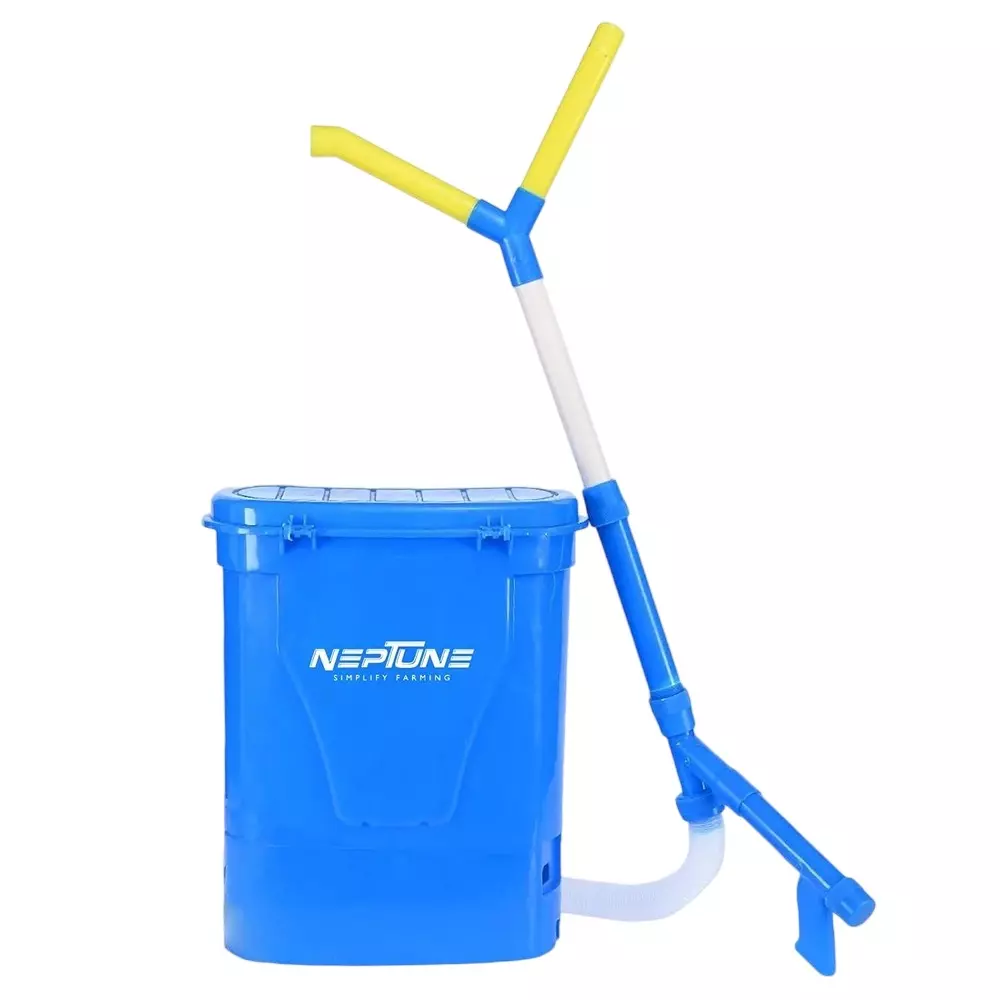 Neptune Backpack Manual Agricultural Double Head Fertilizer Dispenser 20 L Tank & for Vegetable, Trees, Garden Plant Soil Care
