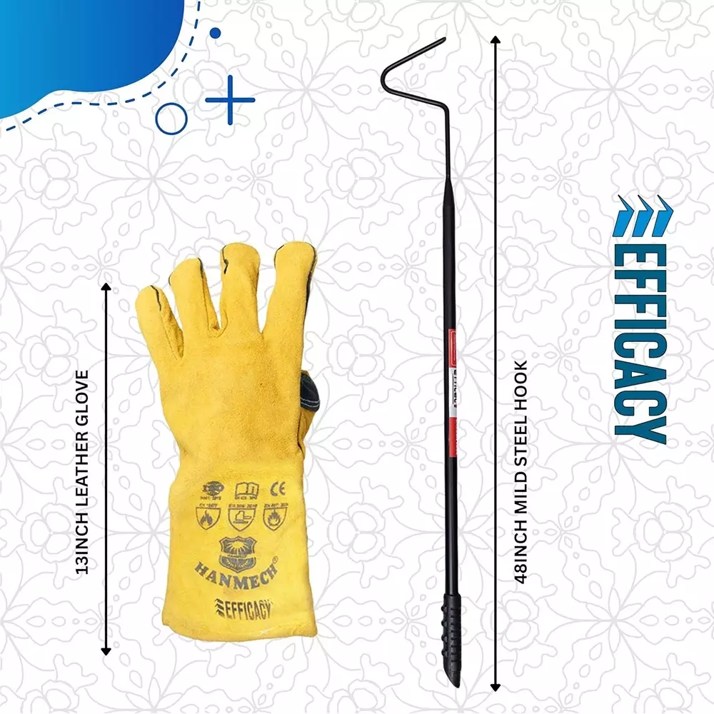 efficacy-122-cm-48-inch-garbage-lifting-hook-33-cm-13-inch-fire-resistant-leather-gloves-black-yellow-stainless-steel