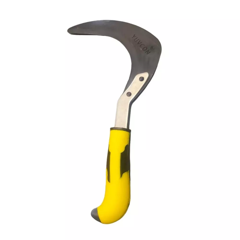 Yuvcon Curved Saw Khurpi with Fiber Handle 127 mm (5 Inch) Blade Length for Grass and Weed Removal Gardening Tool