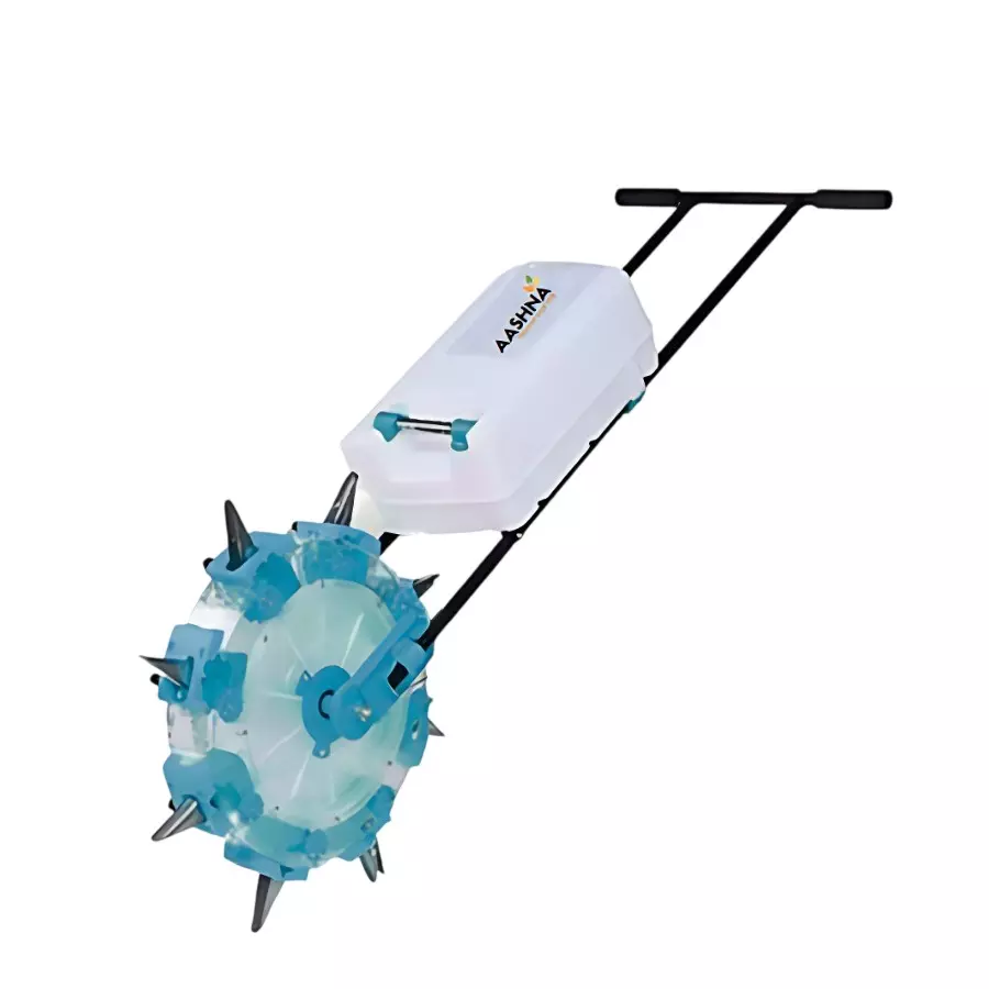 AASHNA Handpush Fertilizer Dispener Adjustable from 20 to 53 cm Spacing Range, F06