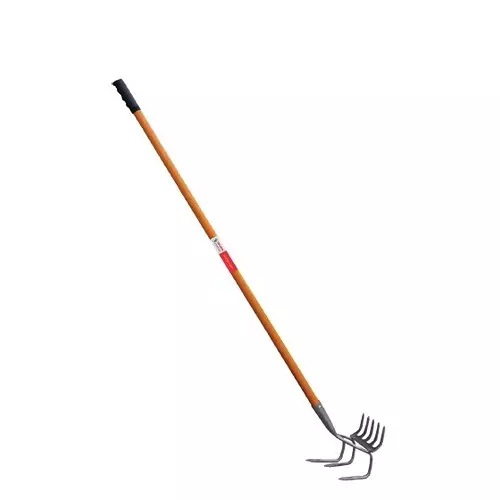 Falcon Hand Culti-Rake with Steel Handle 122 cm Height Silver & Orange for Gardening & Agricultural Use, FCRH-3044 (Pack of 20 Pcs)