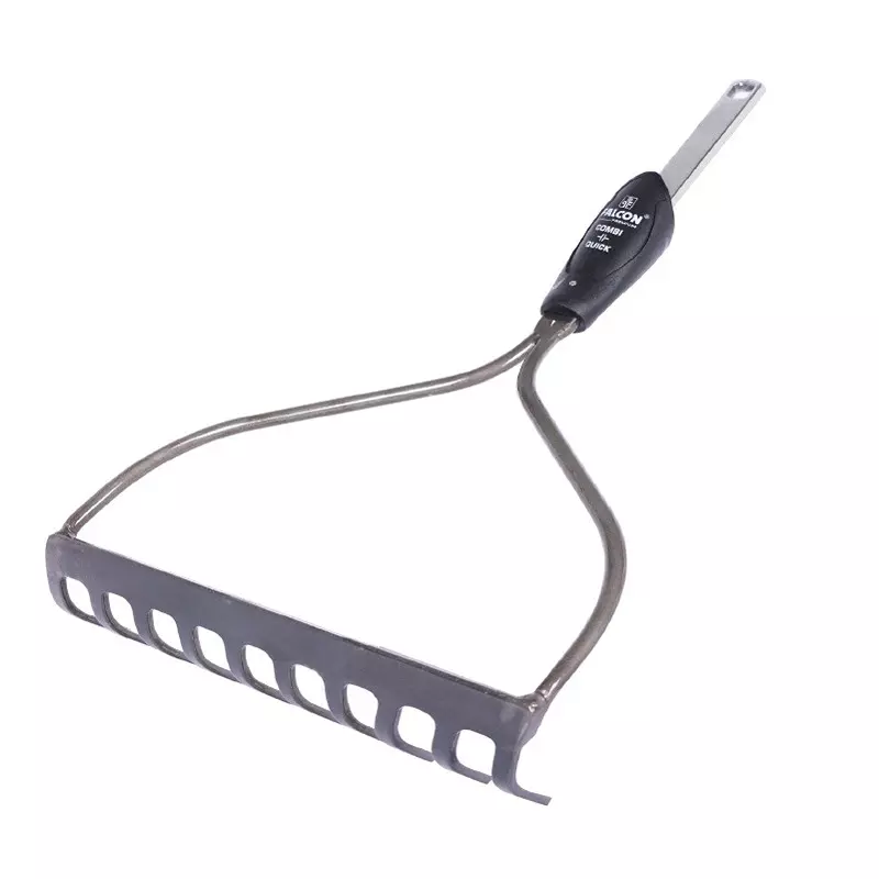 Falcon Premium Garden Bow Rake 10x30 cm 10 Teeth Black for Leveling, Spreading, and Collecting Debris, FPBR-0110 CQ (Pack of 10 Pcs)