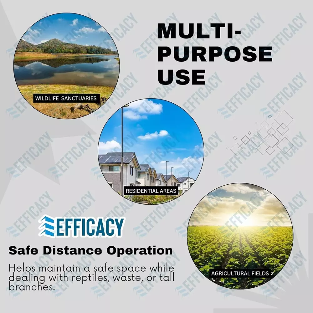 EFFICACY Garbage Lifting Hook 91 cm (36 inch) Silver Stainless Steel, STEEL FIXED HOOK 36INCH