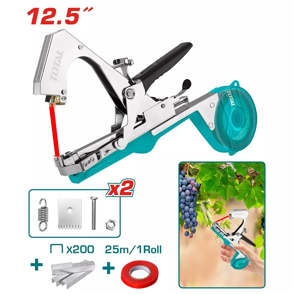total-plant-tying-machine-3175-mm-125-inch-one-hand-operation-with-tape-staples-for-vines-vegetables-and-fruit-crops-thtptm1251