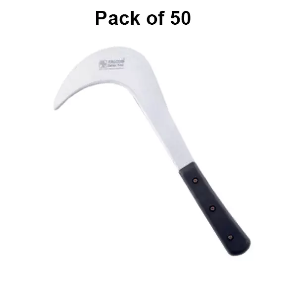 Falcon Sickle Big Steel 304.8 mm Black for Gardening & Farm Use, FPS-193 (Pack of 50 Pcs)
