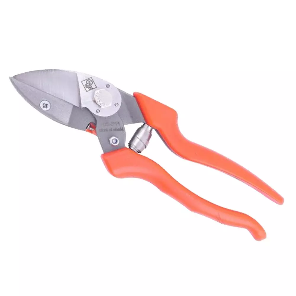 Falcon Pruning Anvil Secateur 15 mm Alloy Steel Orange & Grey for Gardening & Farm Use, FPS-208 (Pack of 50 Pcs)
