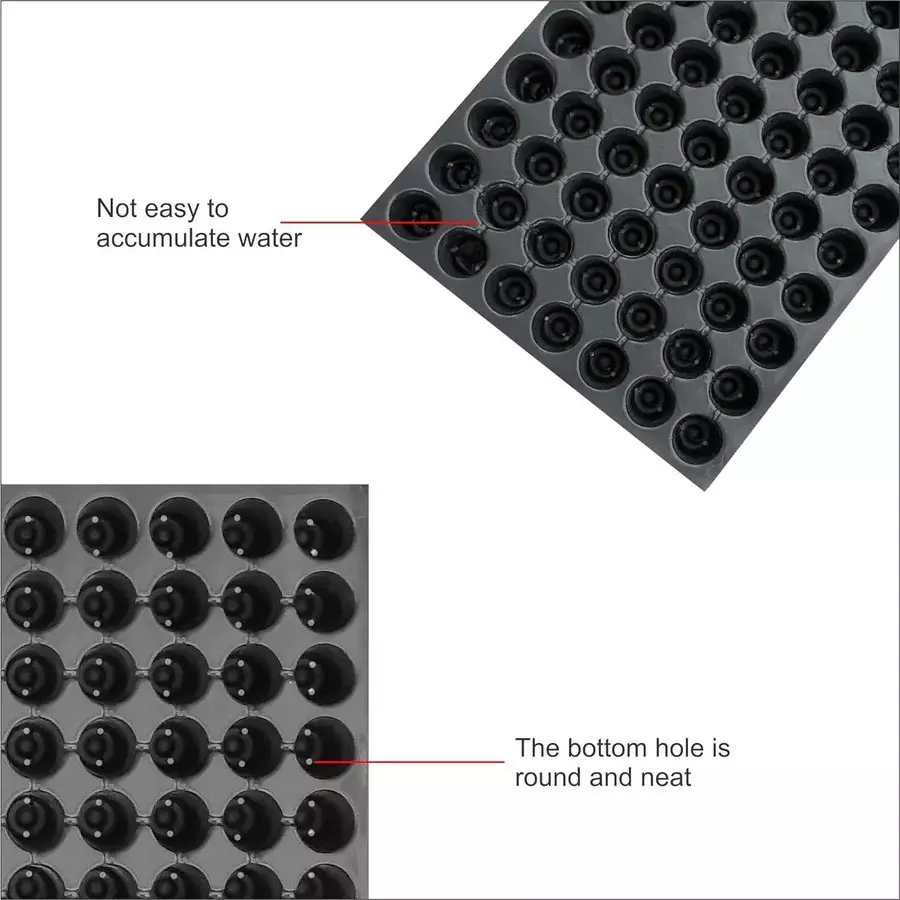 singhal-seedling-tray-high-density-reusable-plastic-eco-friendly-98-holes-black-pack-of-40-trays