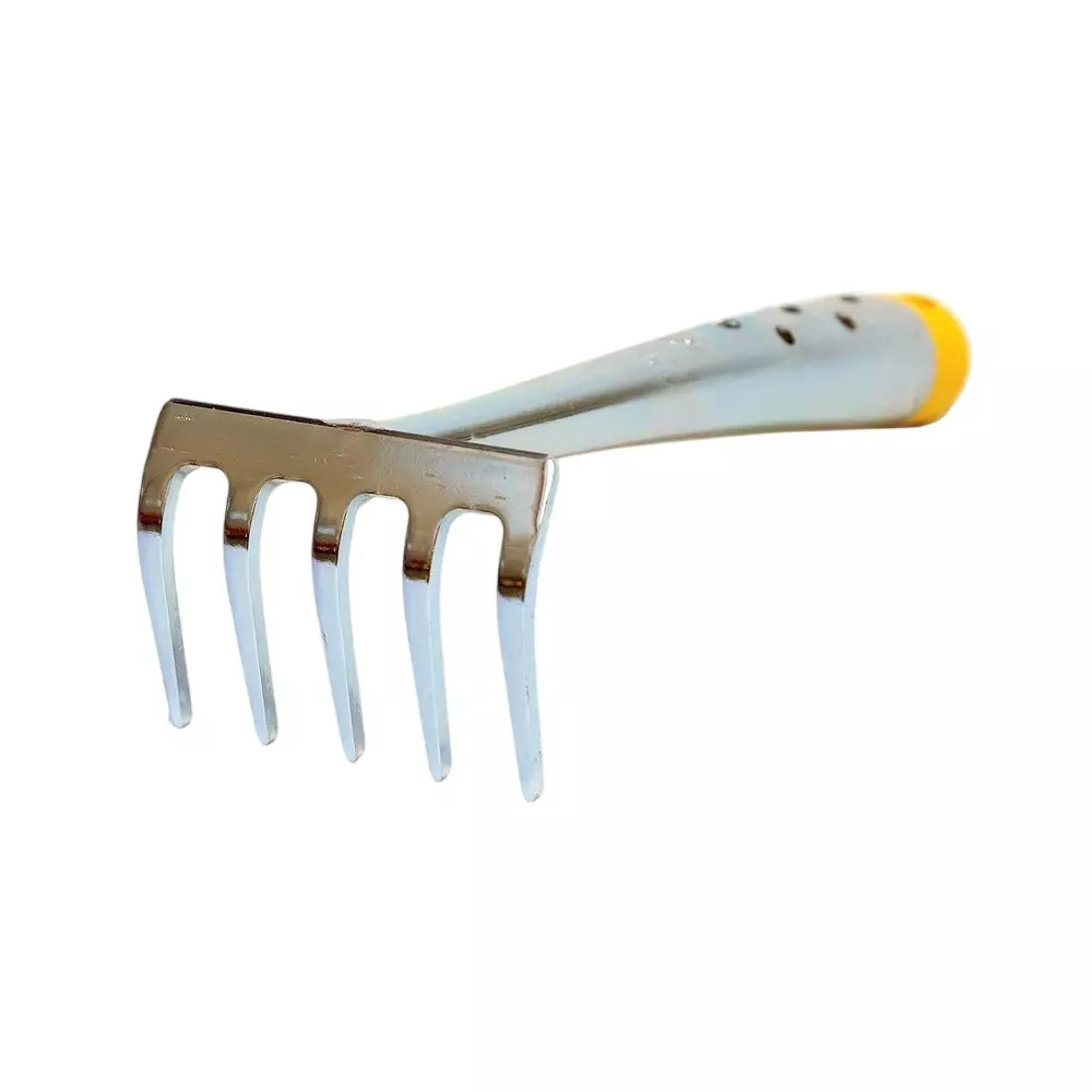 Wolf Garten Small Rake 85 mm Working Width and Aluminium Handle for Home & Garden Use, 2994000