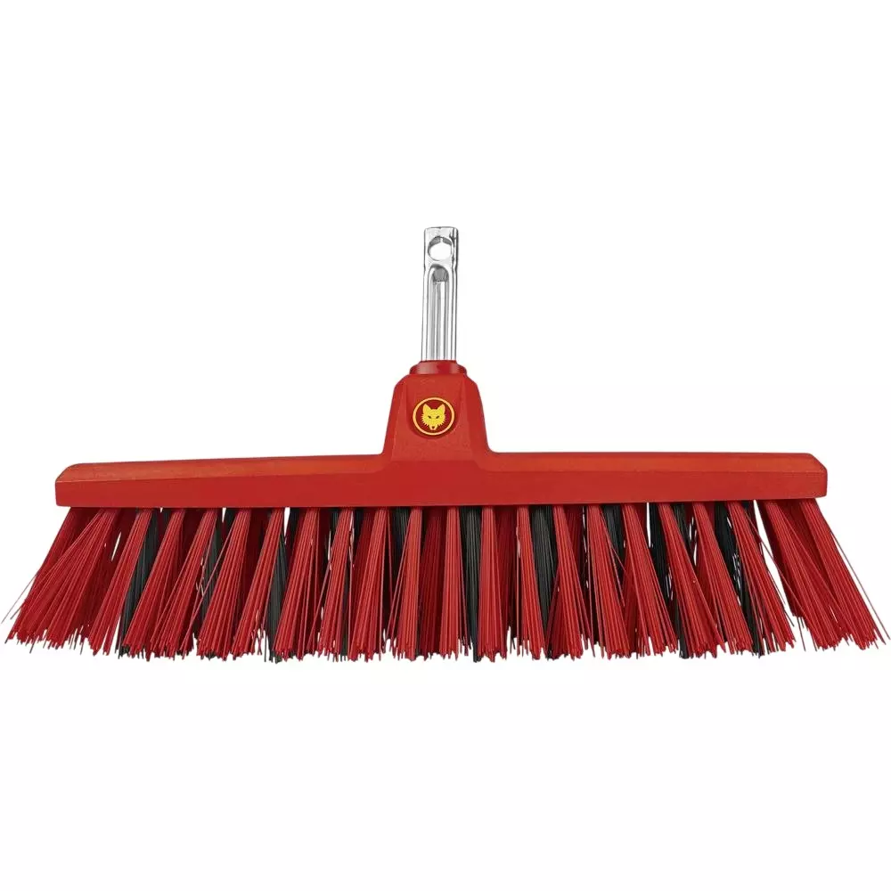 Wolf Garten House Broom Red Color Plastic Head and 40 cm Working Width, 71ANA016650