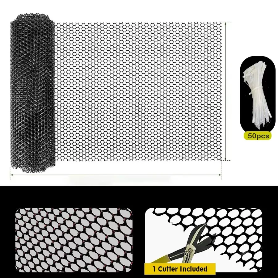 singhal-tree-guard-net-uv-stabilized-hdpe-4x50-ft-size-with-cutter-pvc-tie-locks-black