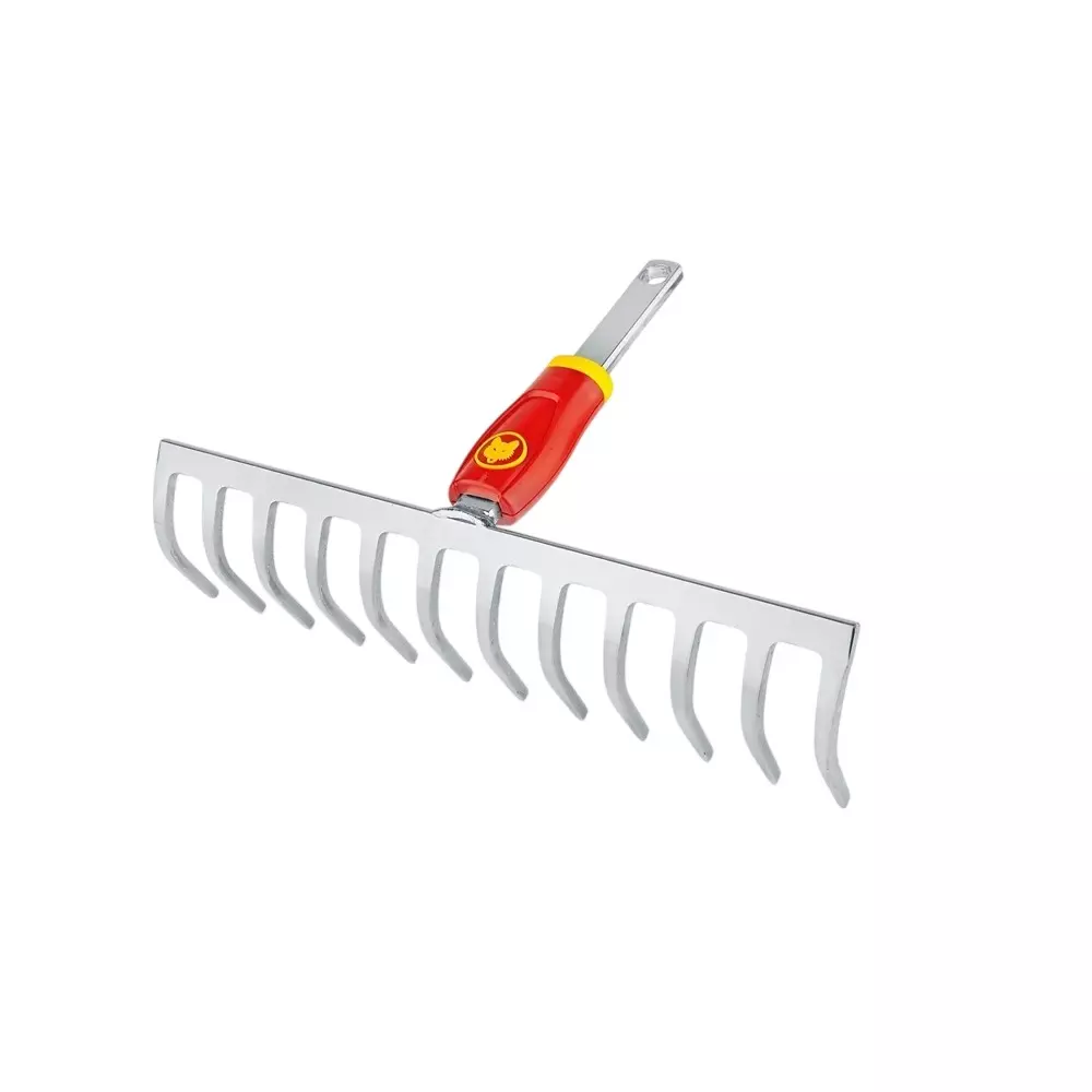 Wolf Garten Soil Rake 12 Teeth, Plastic Handle and Metal Head, 71AAA027650