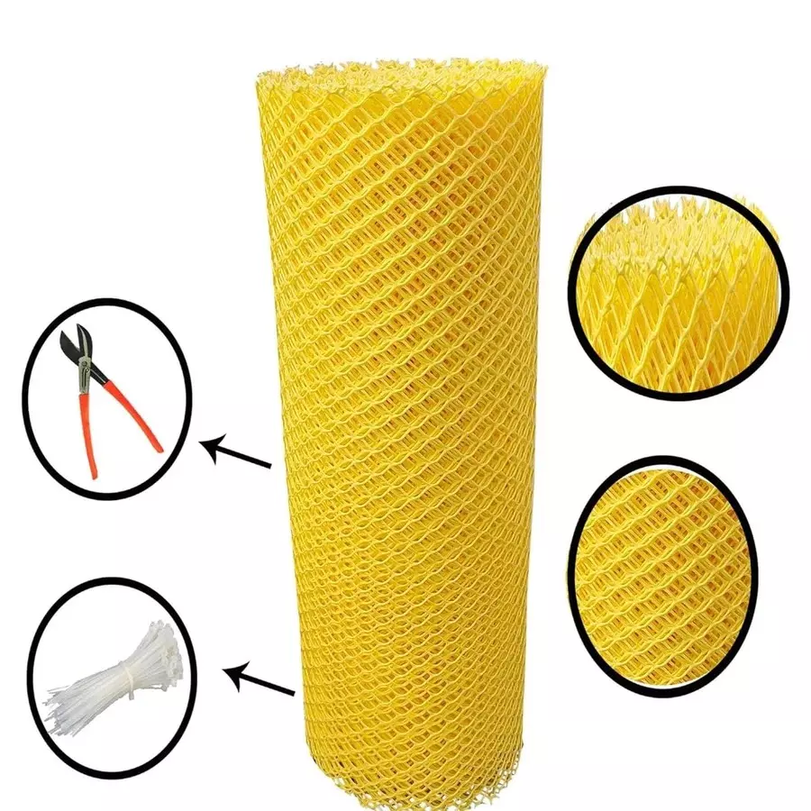 singhal-tree-guard-net-uv-stabilized-hdpe-4x50-ft-size-with-cutter-pvc-tie-locks-yellow