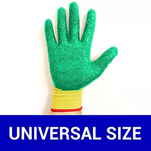 yuvcon-reusable-gardening-gloves-heavy-duty-breathable-polyester-green-m-size-for-agriculture-work